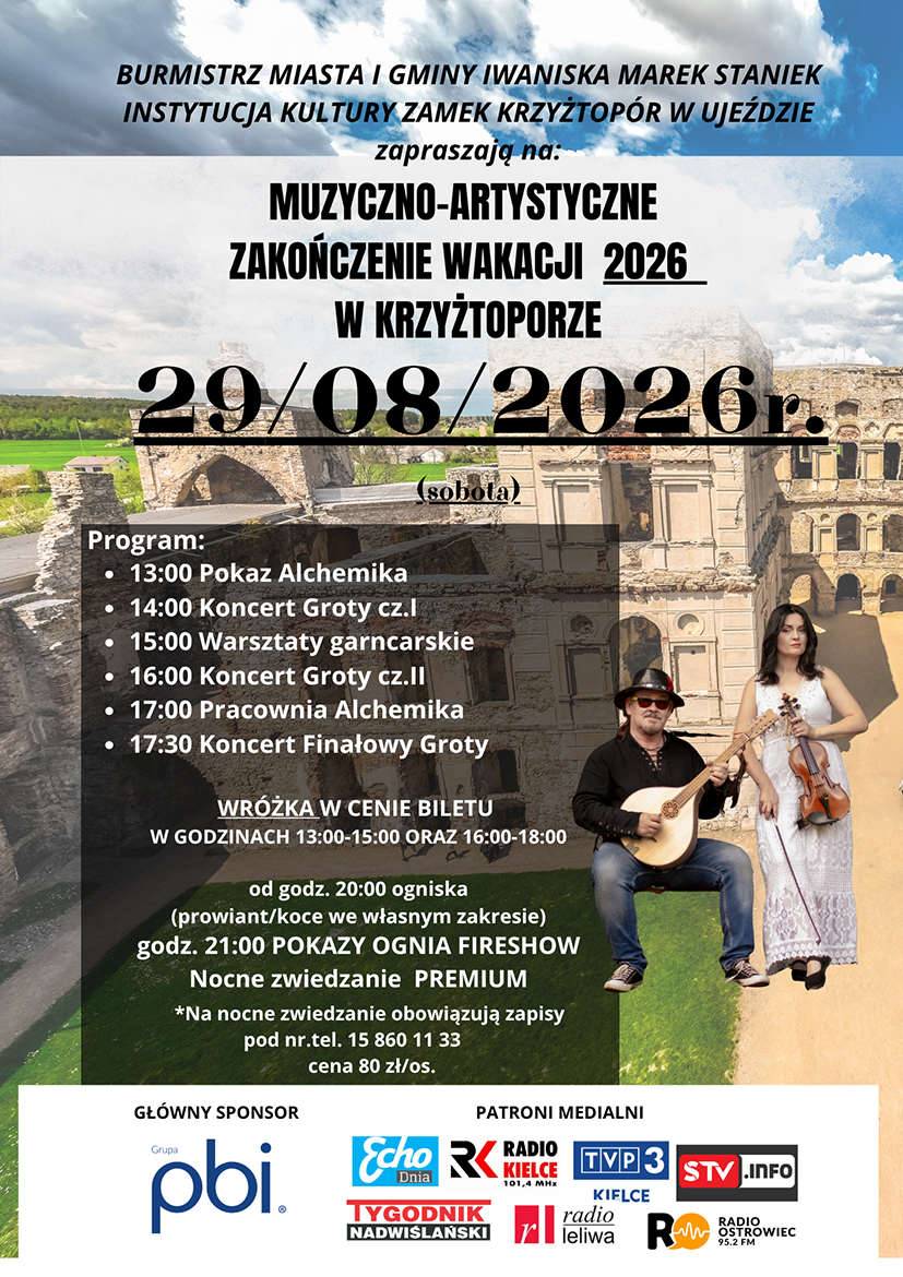 Muzyczno - Artystyczne Zakończenie Wakacji 2026 w Krzyżtoporze