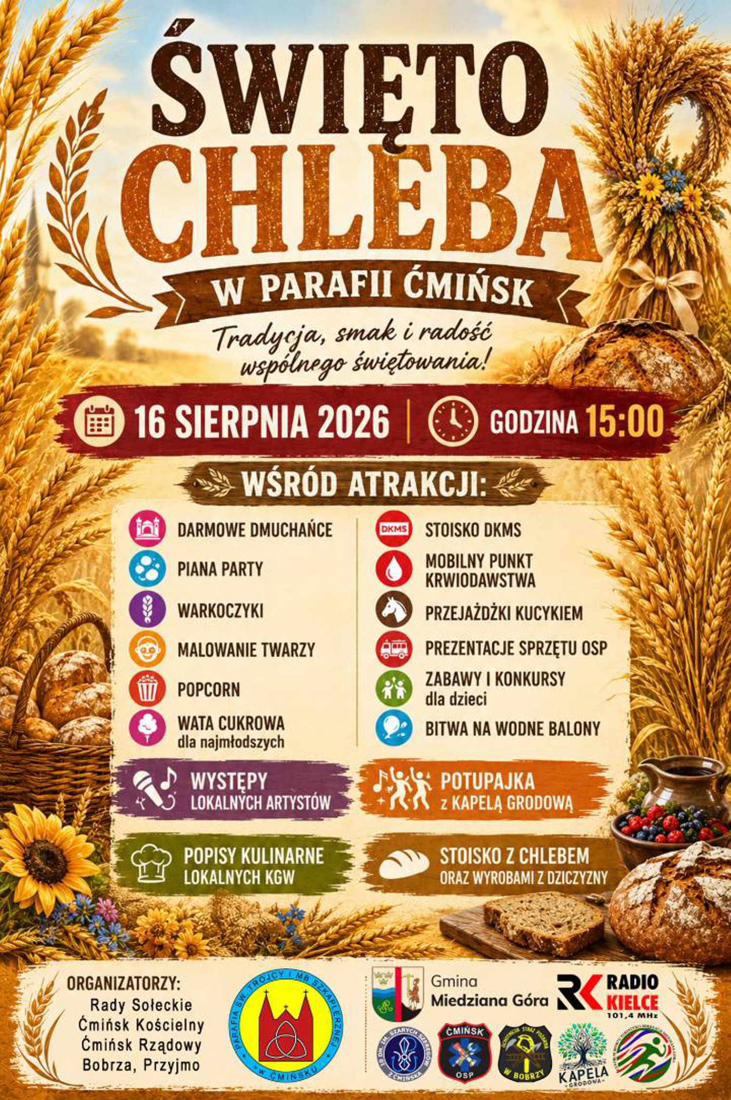 Święto Chleba w parafii Ćmińsk - Radio Kielce