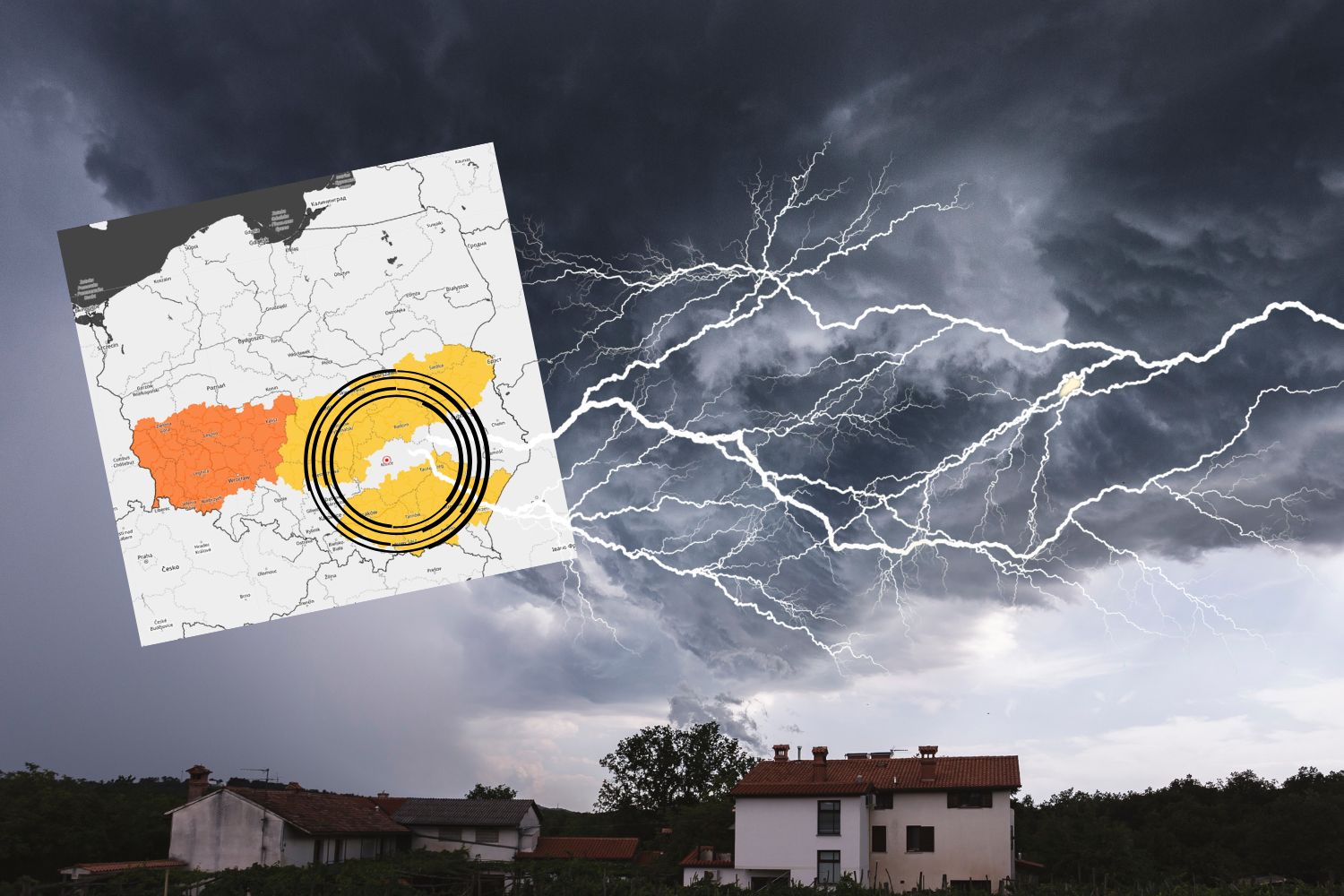 Świętokrzyskie opasane burzami. To będzie groźna noc