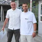 27.08.2026. Kielce. Exbud Arena. Na zdjęciu (od lewej): Paweł Golański i Ondřej Lingr / Fot. Radio Kielce
