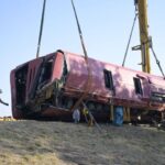 Tragedia na Węgrzech. Polski autobus wpadł do rowu, zginęło 12 osób - Radio Kielce 16.08.2026. Wypadek polskiego autokaru na Węgrzech / Fot. PAP/EPA/ZOLTAN MATHE