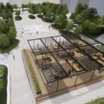 Zieleń zamiast betonu - zmieni się ostrowiecki rynek - Radio Kielce Wizualizacje ostrowieckiego rynku po przebudowie / źródło: UM Ostrowiec