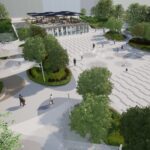 Zieleń zamiast betonu - zmieni się ostrowiecki rynek - Radio Kielce Wizualizacje ostrowieckiego rynku po przebudowie / źródło: UM Ostrowiec
