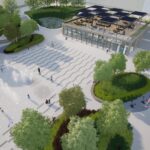 Zieleń zamiast betonu - zmieni się ostrowiecki rynek - Radio Kielce Wizualizacje ostrowieckiego rynku po przebudowie / źródło: UM Ostrowiec