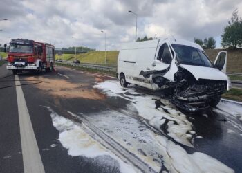 19.08.2026. Łączna. Wypadek / Fot. Starszy kapitan Piotr Gałązka - JRG Skrżysko-Kamienna