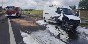 19.08.2026. Łączna. Wypadek / Fot. Starszy kapitan Piotr Gałązka - JRG Skrżysko-Kamienna