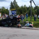 11.08.2026. Małogoszcz. Wypadek / Fot. Słuchacz Radia Kielce