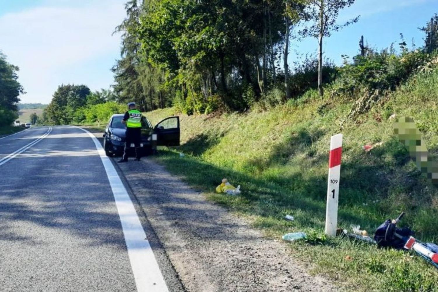80-letni rowerzysta potrącony na drodze krajowej nr 9