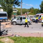 11.08.2026. Małogoszcz. Wypadek / Fot. Słuchacz Radia Kielce