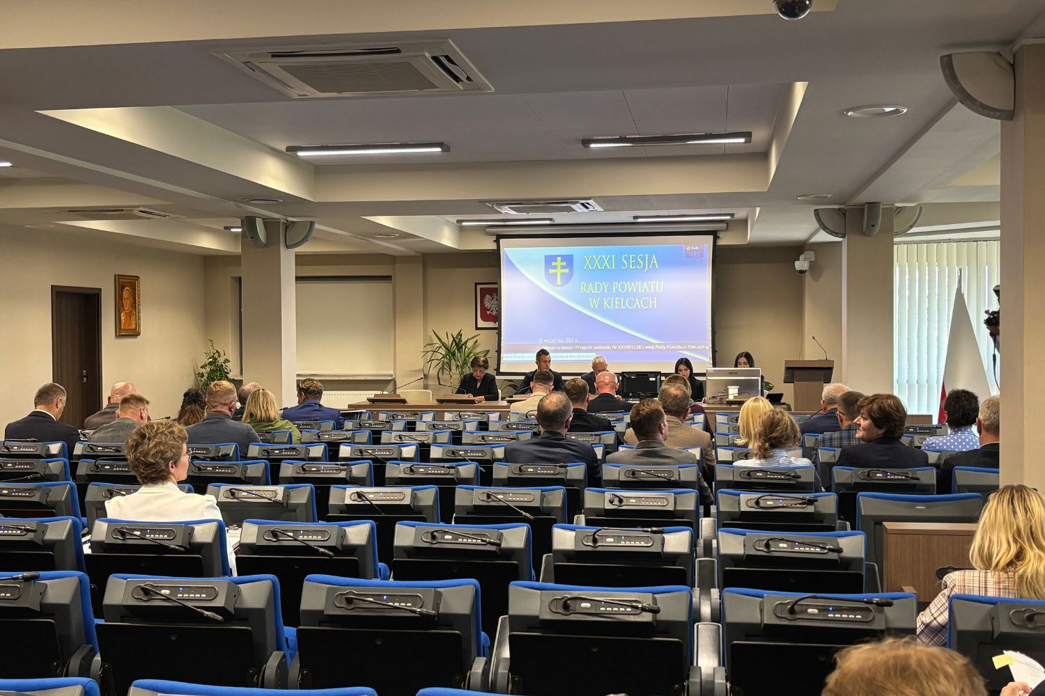 28.09.2026. Kielce. Sesja Rady Powiatu / Fot. Marcin Marszałek - Radio Kielce