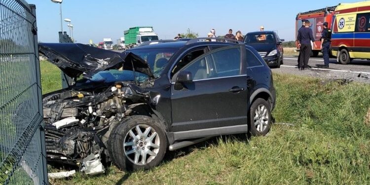 28.09.2026. Łoniów. Wypadek / Fot. PSP Sandomierz