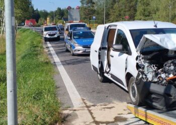 Groźne zdarzenie na drodze krajowej