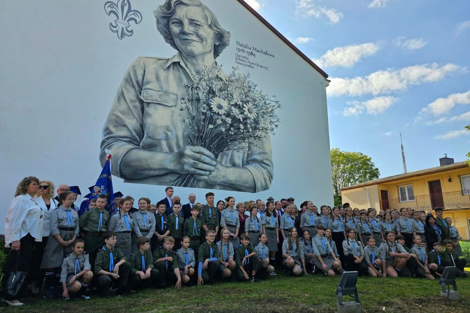 27.09.2026. Łopuszno. Mural poświęcony druhnie Natalii Machałowej / Fot. Anna Głąb - Radio Kielce