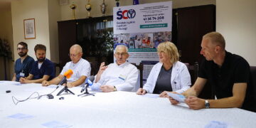 21.09.2026. Kielce. ŚCO. Konferencja prasowa dotycząca nowotworów głowy i szyi / Fot. Wiktor Taszłow - Radio Kielce