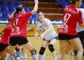 26.09.2026. Kielce. Mecz 3. kolejki Ligi Centralnej piłkarek ręcznych: Korona Handball - UKS Dziewiątka Legnica / Fot. Wiktor Taszłow - Radio Kielce
