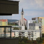 14.09.2026. Kielce. Kompleks wieżowców Sky Trust przy skrzyżowaniu al. Solidarności i ul. Świętokrzyskiej / Fot. Wiktor Taszłow - Radio Kielce