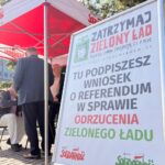 „Solidarność” chce referendum ws. Zielonego Ładu. Zbiórka podpisów wznowiona - Radio Kielce 10.09.2026. Kielce. NSZZ „Solidarność” zbiera podpisy pod obywatelskim wnioskiem w sprawie organizacji referendum dotyczącego Zielonego Ładu / Fot. Dariusz Kuc – Radio Kielce