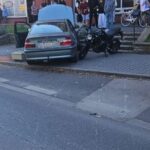 BMW zderzyło się z motocyklem. W akcji śmigłowiec LPR