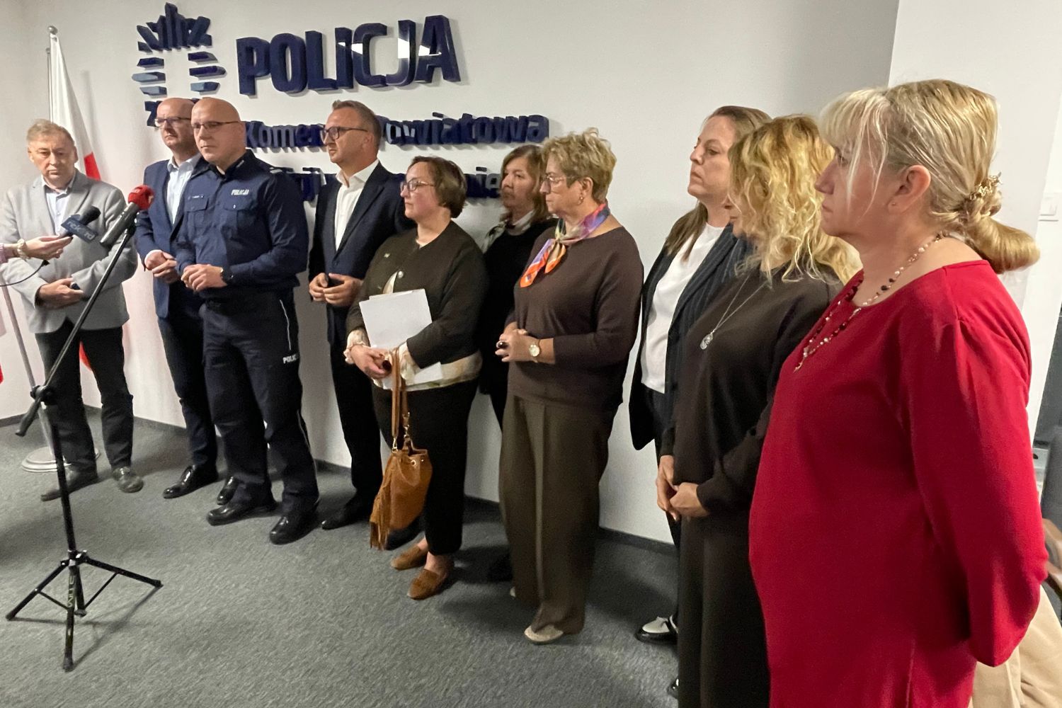 09.10.2026. Sandomierz. Konferencja dot. bezpieczeństwa w szkołach w KPP w Sandomierzu / Fot. Grażyna Szlęzak-Wójcik - Radio Kielce