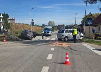 01.10.2026. Oblęgór. Wypadek / Źródło: Policja