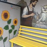 30.10.2026. Włochy w gminie Pińczów. Mural będący częścią projektu „Kultura na Przystankach - Murale naszej historii”, realizowanego przez Towarzystwo Przyjaciół Ponidzia / Fot. Marta Gajda-Kruk - Radio Kielce