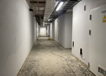 Szpital Powiatowy w Opatowie. Prace w podziemiach / Fot. Grażyna Szlęzak-Wójcik - Radio Kielce