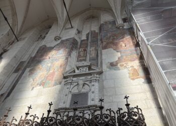 Wiślica. Kolegiata w Wiślicy. Drugi etap konserwacji i restauracji średniowiecznych malowideł bizantyńsko-ruskich / Fot. Marta Gajda-Kruk - Radio Kielce