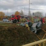 31.10.2026. Droga wojewódzka nr 764. Obwodnica Daleszyc. Wypadek / Fot. Marta Gajda-Kruk