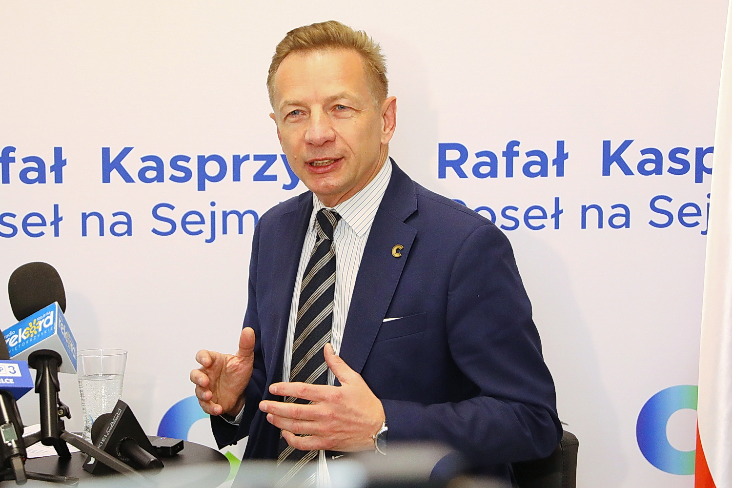 19.10.2026. Kielce. Śniadanie prasowe zorganizowane przez posła Rafała Kasprzyka / Fot. Wiktor Taszłow - Radio Kielce