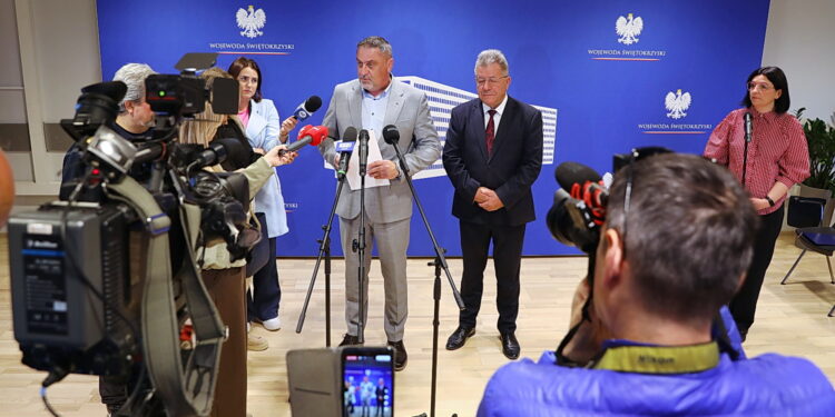 02.10.2026. Kielce. Konferencja prasowa / Fot. Wiktor Taszłow - Radio Kielce