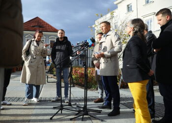 14.10.2026. Kielce. Konferencja prasowa Koalicji Obywatelskiej / Fot. Wiktor Taszłow - Radio Kielce