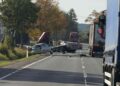 Zderzenie trzech pojazdów. W akcji śmigłowiec LPR