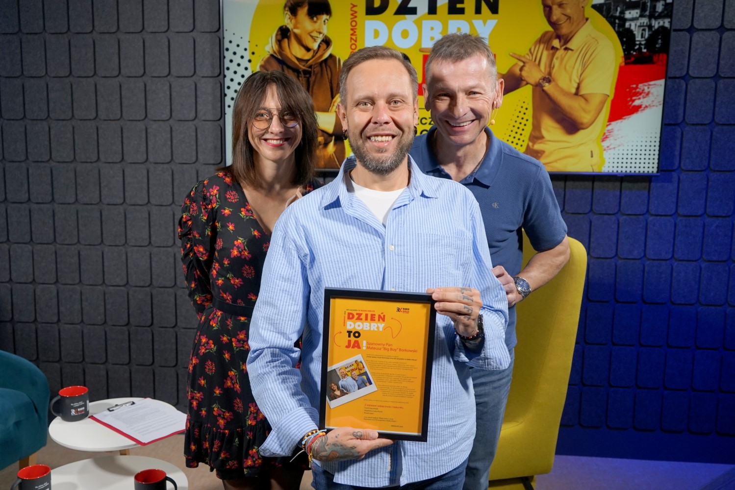 Mateusz „Big Boy” Borkowski - gość audycji „Dzień dobry to Ja! Rozmowy inne niż wszystkie w Radiu Kielce” / Fot. Piotr Kwaśniewski – Radio Kielce