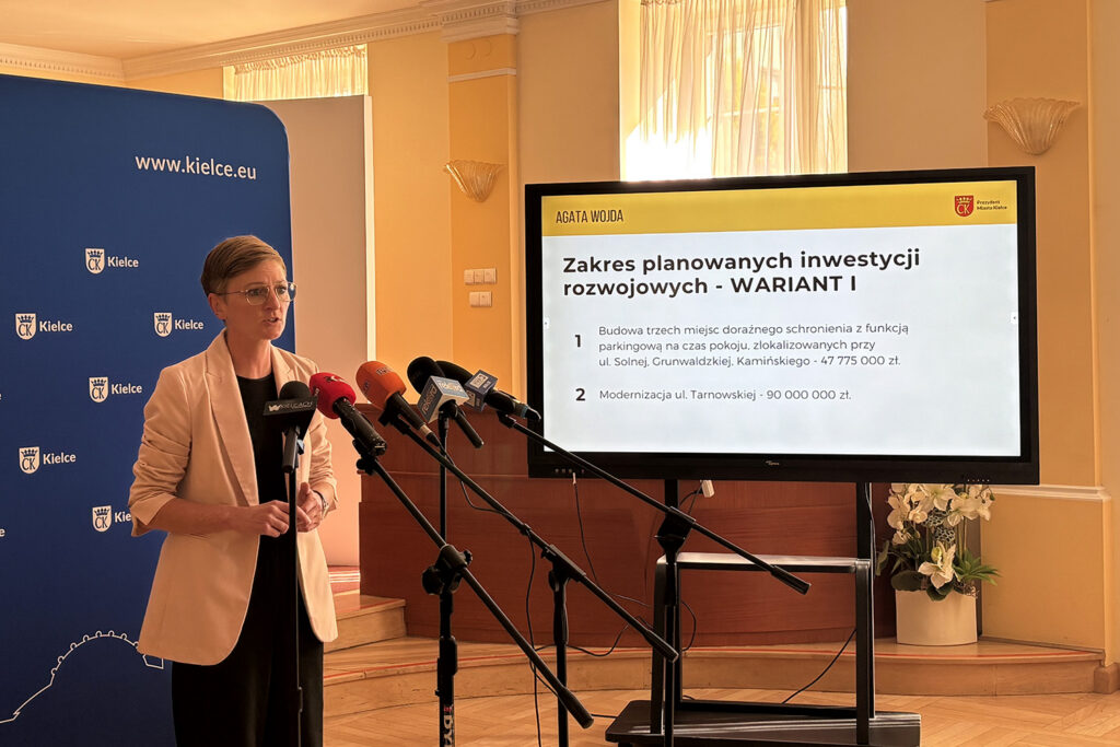 6.10.2026. Kielce. Konferencja prezydent Kielc Agaty Wojdy / Fot. Natalia Bilska – Radio Kielce