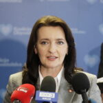 15.10.2026 Kielce. Konferencja Koalicji Obywatelskiej. Sekretarz stanu w Kancelarii Prezesa Rady Ministrów Marzena Okła-Drewnowicz / Fot. Jarosław Kubalski - Radio Kielce