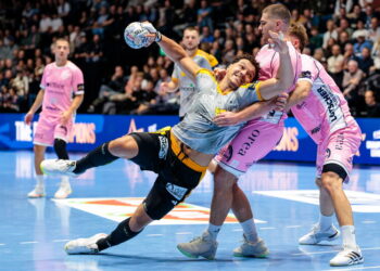 21.10.2026. Kriens w prowincji Lucerna. Mecz 5. kolejki Ligi Mistrzów piłkarzy ręcznej: HC Kriens-Lucerna - Industria Kielce. / Fot. Philipp Schmidli - PAP/EPA